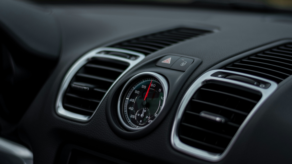 Vehicle dashboard gauges and diagnostics display in East Texas